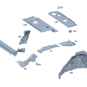 A1776111300 纵梁护盖 纵梁左侧中部 适用于奔驰EQA 260