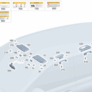 A17781001049H43 遮阳板 左侧 适用于奔驰 EQA 260