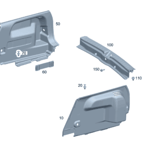 A24369001009E07 载物舱饰件 载物舱左侧 适用于奔驰EQA 260