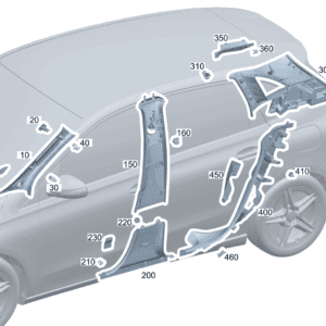 A24769095019K30 A 柱饰板 左侧柱适用于奔驰EQA 260