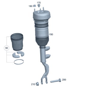 A2943206501 减震器支柱 左前侧 适用于奔驰EQE