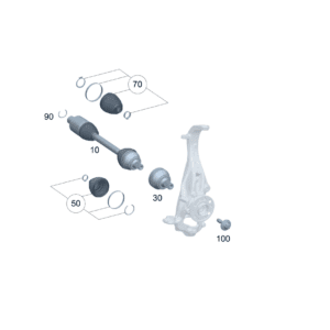 A2953305800 	传动轴 左侧 适用于奔驰EQE