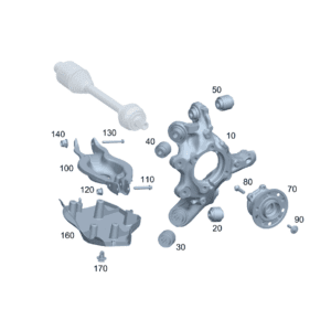 A2953501100 车轮支架 左后侧 适用于奔驰EQE