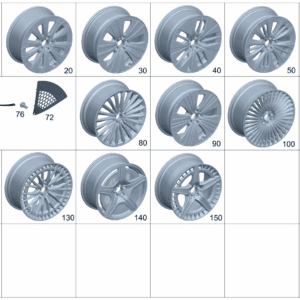 A29540139007X23 辐板式车轮 后轴适用于奔驰EQE