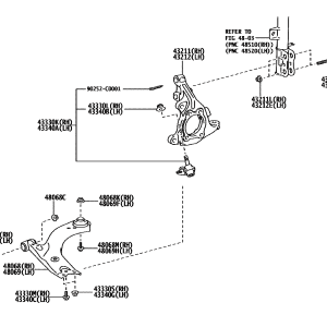 Toyota 4321103030 parts diagram