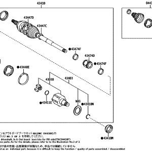 Toyota 434300R020 parts diagram