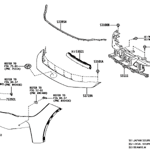 Toyota 5318103900 parts diagram