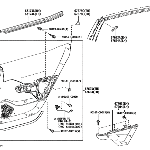 Toyota 6763003070C1 parts diagram