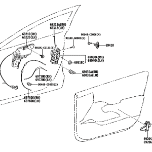 Toyota 6903003010 parts diagram