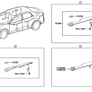 Toyota 7423003010B1 parts diagram