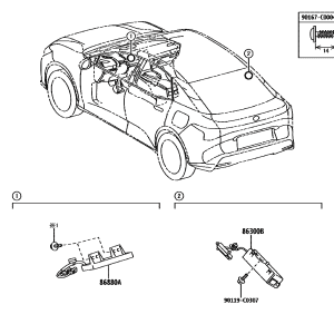 Toyota 8630003020 parts diagram