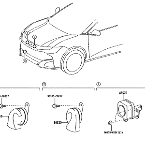 Toyota 8651032080 parts diagram